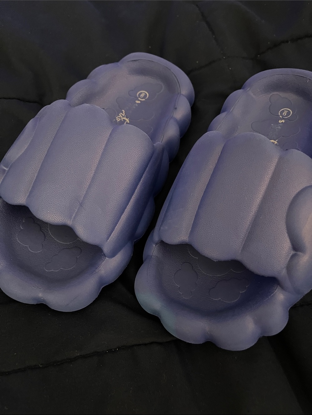 Kids Cloud Slide Slippers in Violet Purple